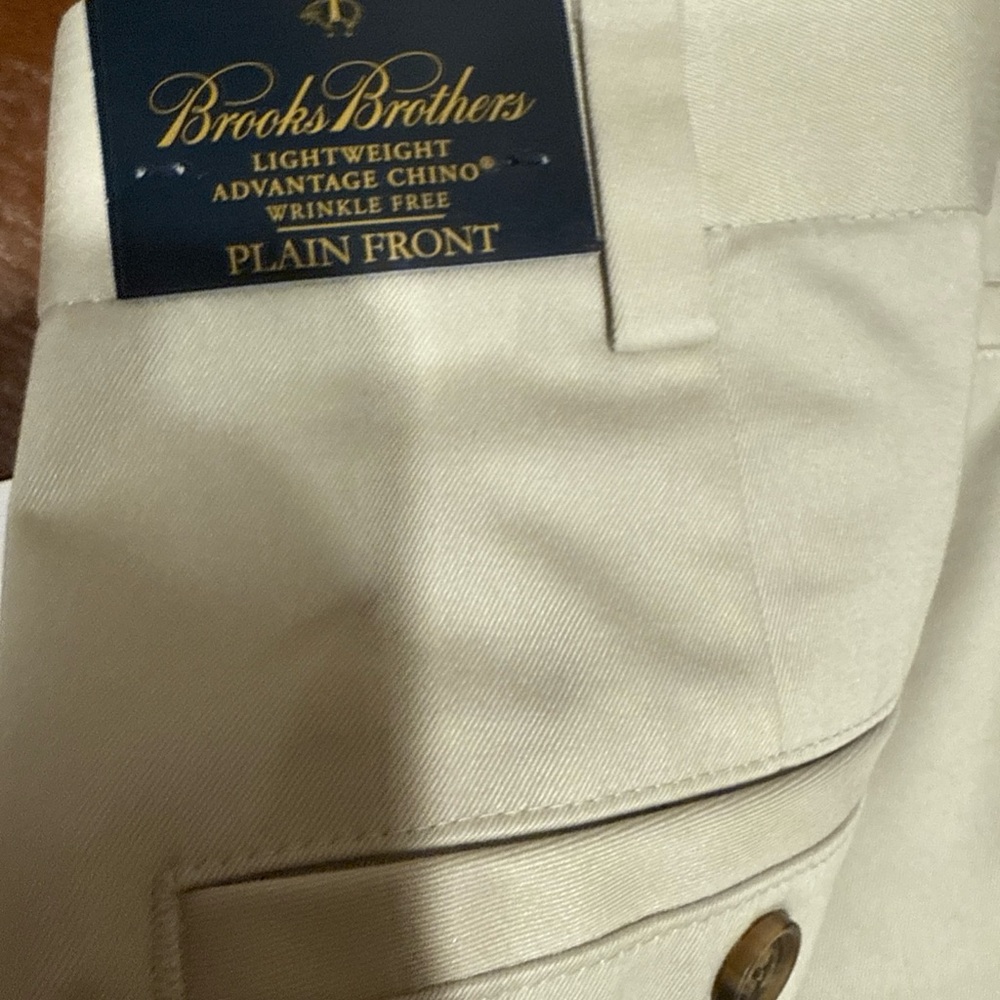 Brooks Brothers Classic Cream Chino Pants